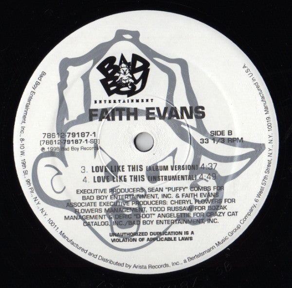 Faith Evans : Never Knew Love Like This (Remix) (12")