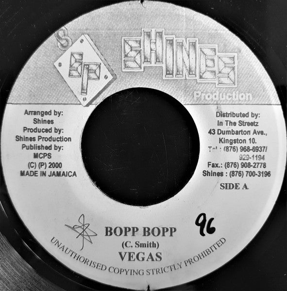 Mr. Vegas : Bopp Bopp (7")