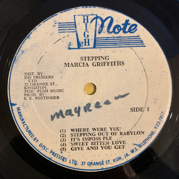 Marcia Griffiths : Steppin' (LP, Album, blu)