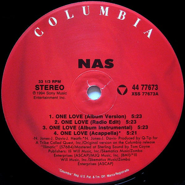 Nas : One Love (LP, Single)