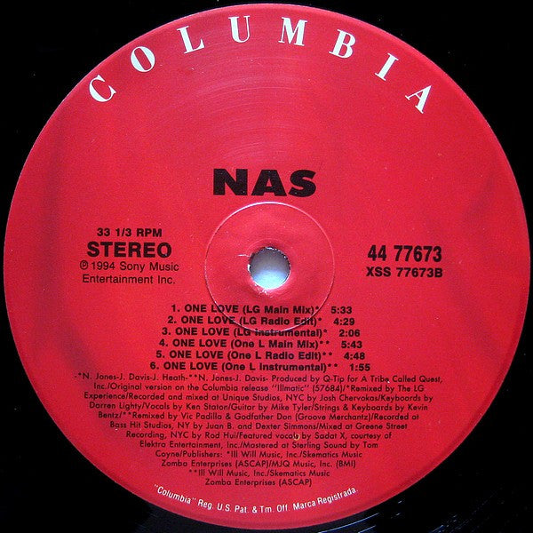 Nas : One Love (LP, Single)