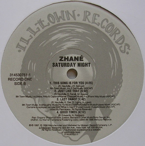 Zhané : Saturday Night (2xLP, Album)