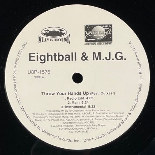 Eightball & M.J.G. : Throw Your Hands Up / Armed Robbery (12", Promo)