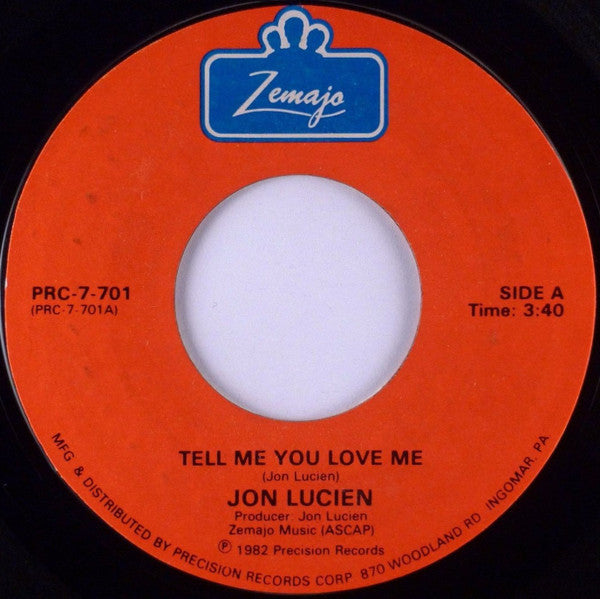 Jon Lucien : Tell Me You Love Me/ How 'Bout Tonight (7", Styrene)