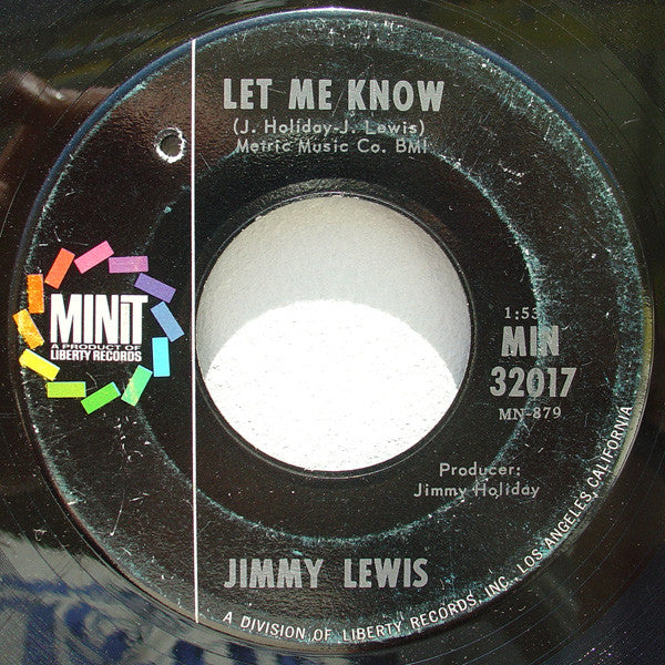 Jimmy Lewis : The Girls From Texas / Let Me Know (7", Single)