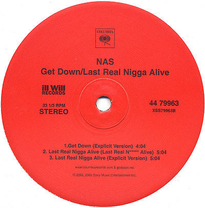 Nas : Get Down (12", Single)