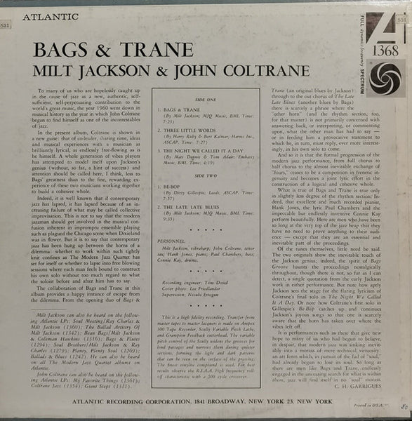 Milt Jackson & John Coltrane : Bags & Trane (LP, Album, Mono, RP)