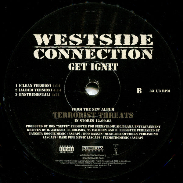 Westside Connection : Gangsta Nation (12")