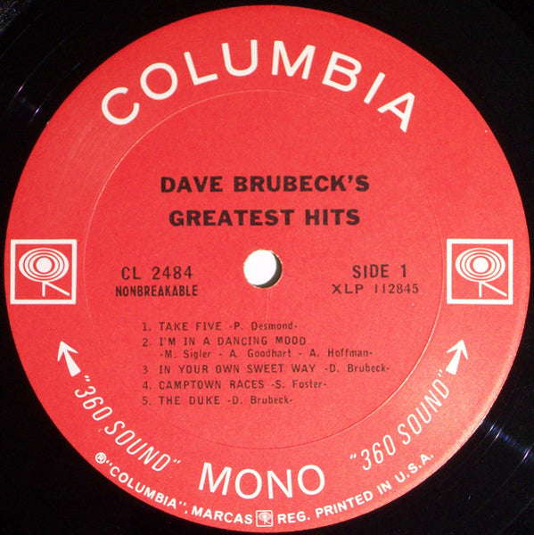 Dave Brubeck : Dave Brubeck's Greatest Hits (LP, Comp, Mono)