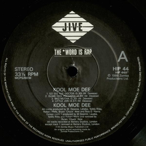 Kool Moe Dee : Kool Moe Dee (LP, Album, Bla)