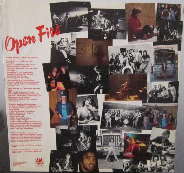 Y & T : Open Fire (LP, Album, RCA)