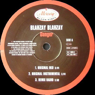 Blahzay Blahzay : Danger (12")