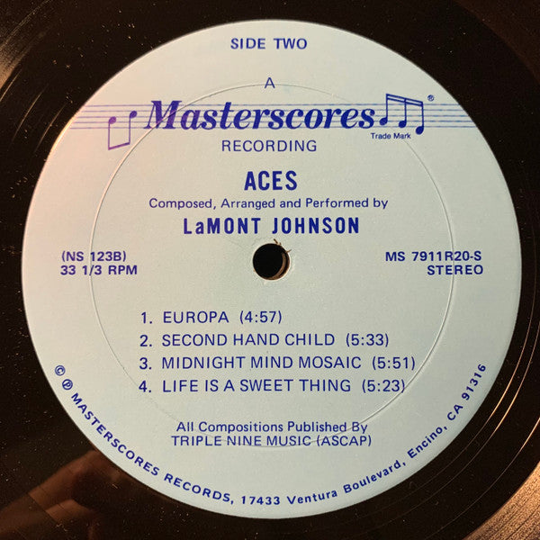 The LaMont Johnson Sextette : Aces (LP, Album)