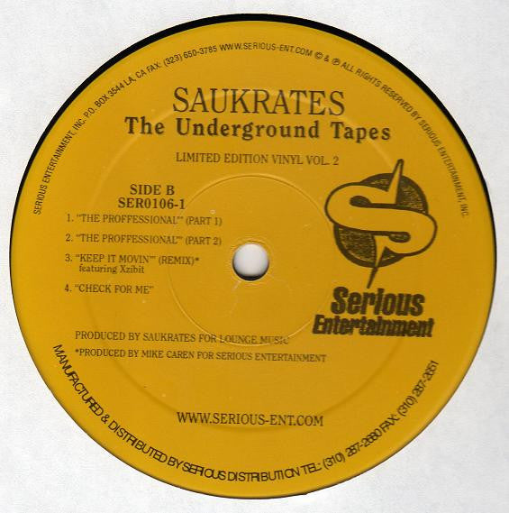 Saukrates : The Underground Tapes Vol. 2 (12", EP, Ltd)