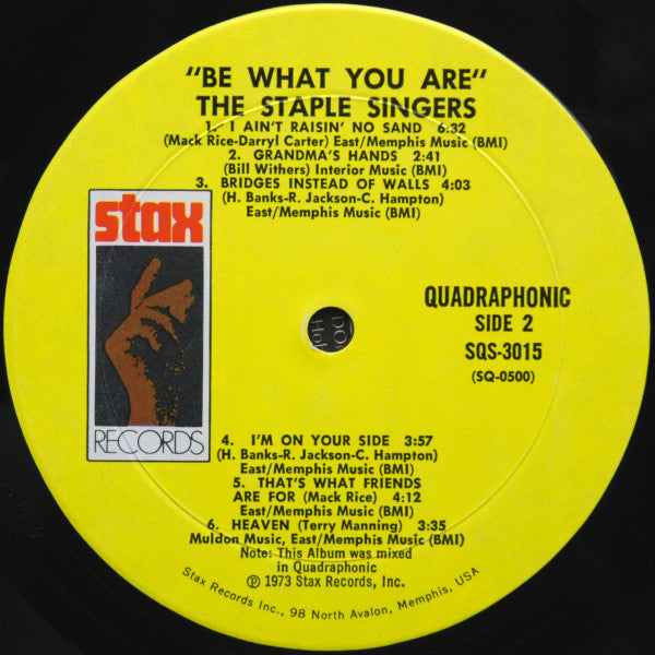 The Staple Singers : Be What You Are (LP, Album, Quad, Mon)