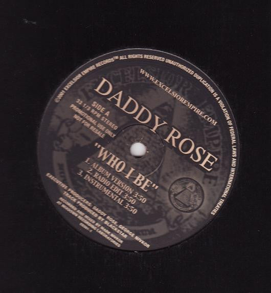 Daddy Rose : Who I Be / Welcome To Brooklyn (12", Red)