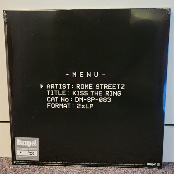 Rome Streetz : Kiss The Ring (2xLP, Ltd, Num, Sil)