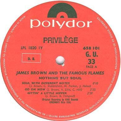 James Brown And The Famous Flames* : Nothing But Soul (LP)