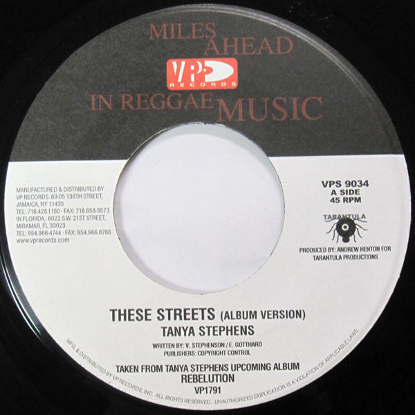 Tanya Stephens : These Streets (7")