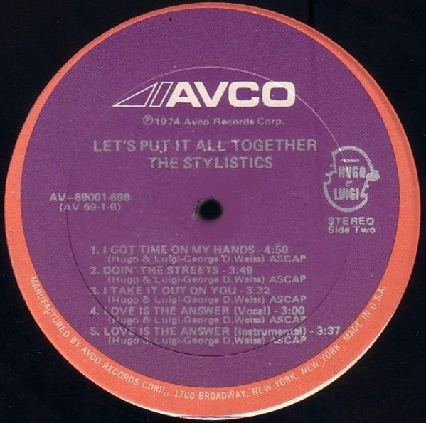 The Stylistics : Let's Put It All Together (LP, Album)