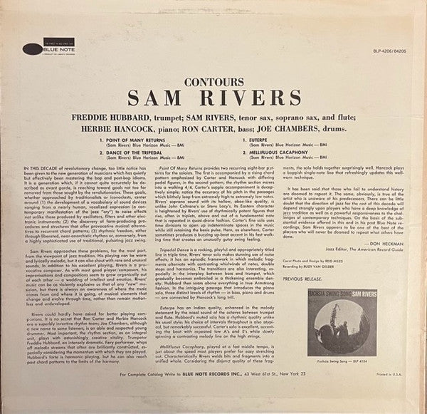 Sam Rivers : Contours (LP, Album, RP)