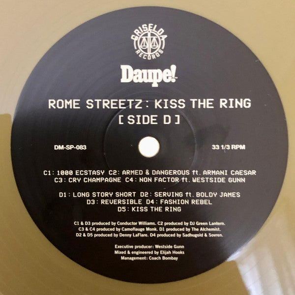 Rome Streetz : Kiss The Ring (2xLP, Ltd, Num, Gol)