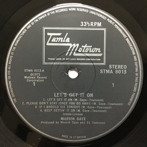 Marvin Gaye : Let's Get It On (LP, Album, Gat)