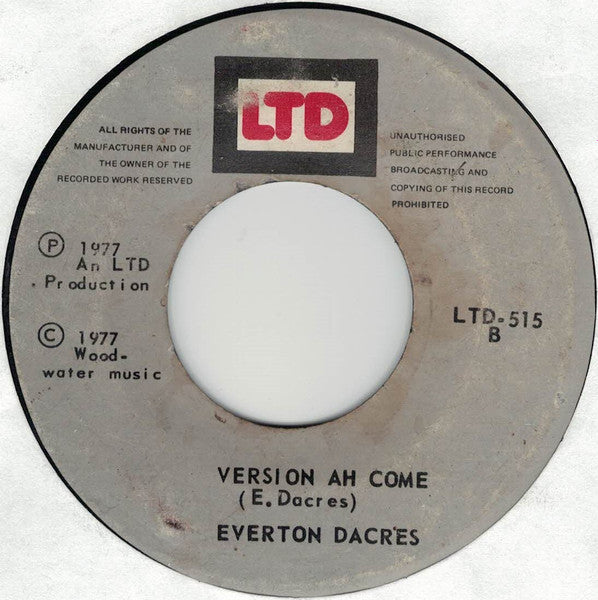 Everton Dacres : Jah Jah Ah Come (7")