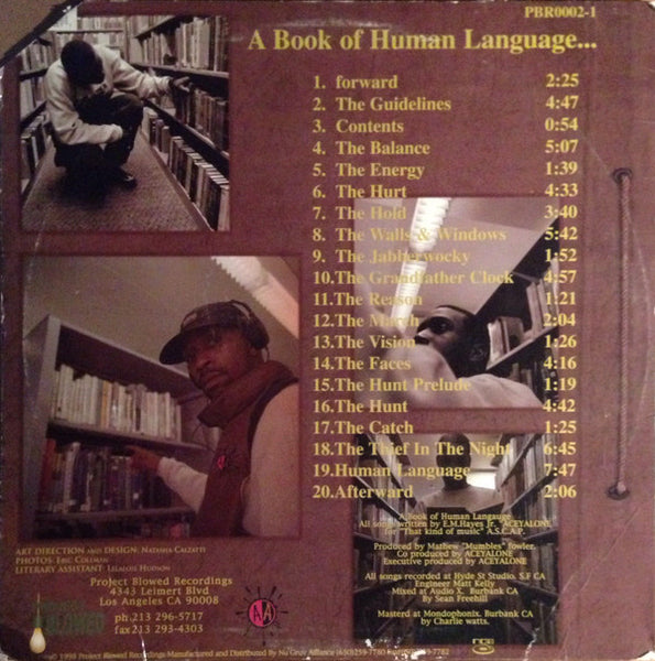 Aceyalone Accompanied By Mumbles : A Book Of Human Language (2xLP, Album)