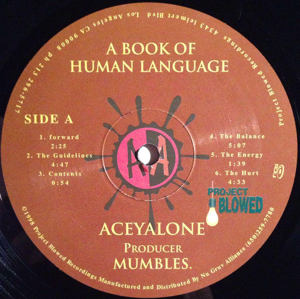 Aceyalone Accompanied By Mumbles : A Book Of Human Language (2xLP, Album)