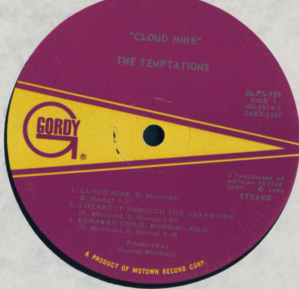 The Temptations : Cloud Nine (LP, Album)