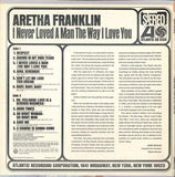 Aretha Franklin : I Never Loved A Man The Way I Love You (LP, Album, RP)