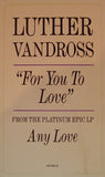 Luther Vandross : For You To Love (12", Promo)