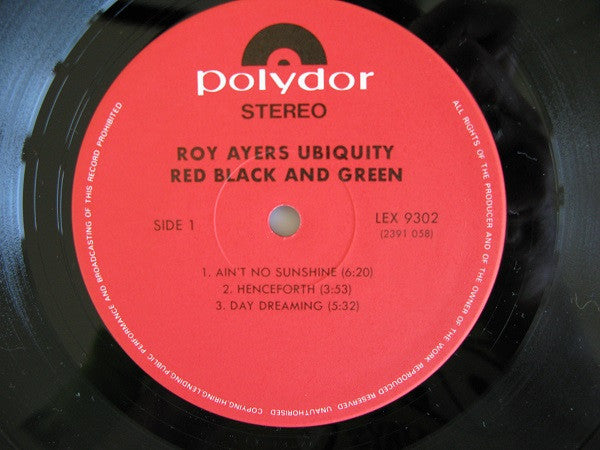 Roy Ayers Ubiquity : Red Black & Green (LP, Album, RE)