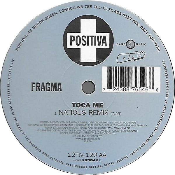 Fragma : Toca Me (12", Single)