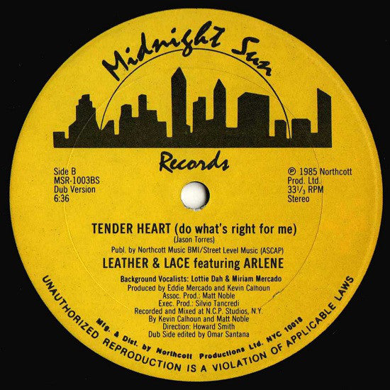 Leather & Lace Featuring Arlene : Tender Heart (Do What's Right For Me) (12")