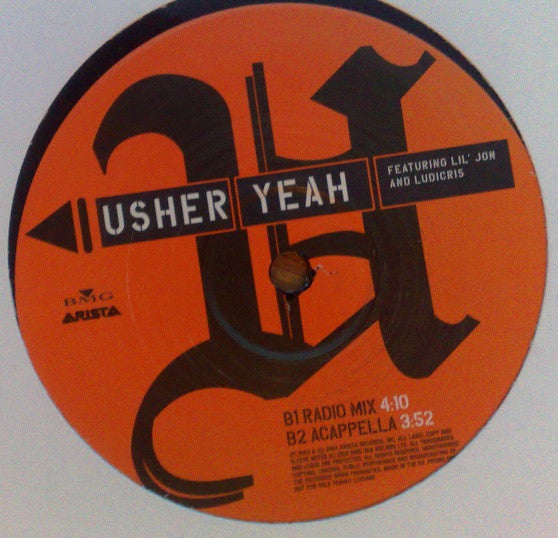 Usher Feat. Lil' Jon & Ludacris : Yeah (12", Promo)