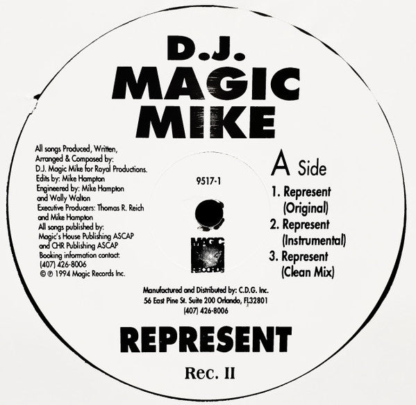 DJ Magic Mike : Represent (2x12")