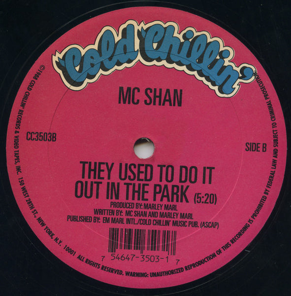 MC Shan : The Bridge / They Used To Do It Out In The Park (12", RE)