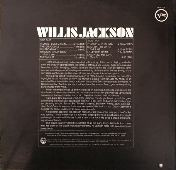 Willis Jackson : Willis Jackson (LP, Album, RE)