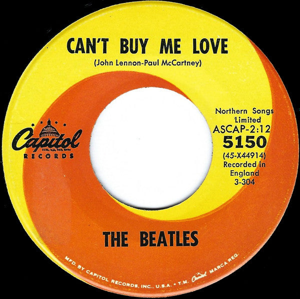 The Beatles : Can't Buy Me Love / You Can't Do That (7", Single, Mono, MGM)