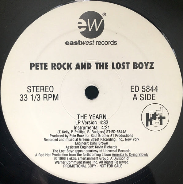 Pete Rock And The Lost Boyz* : The Yearn (12", Promo)