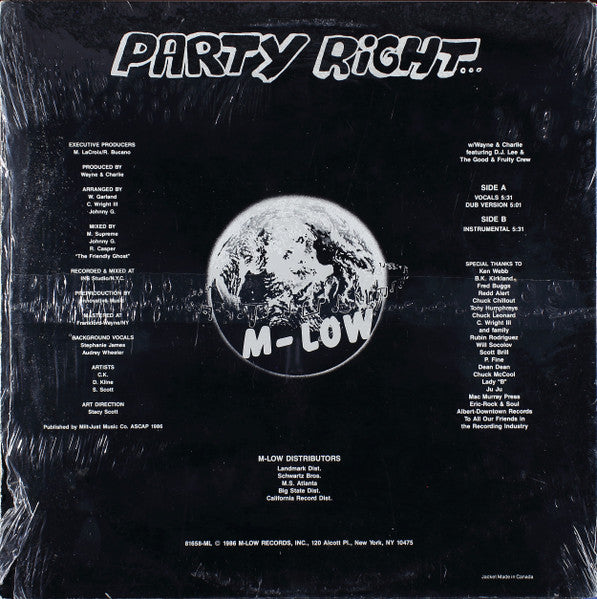 Wayne & Charlie* : Party Right (12", Single)