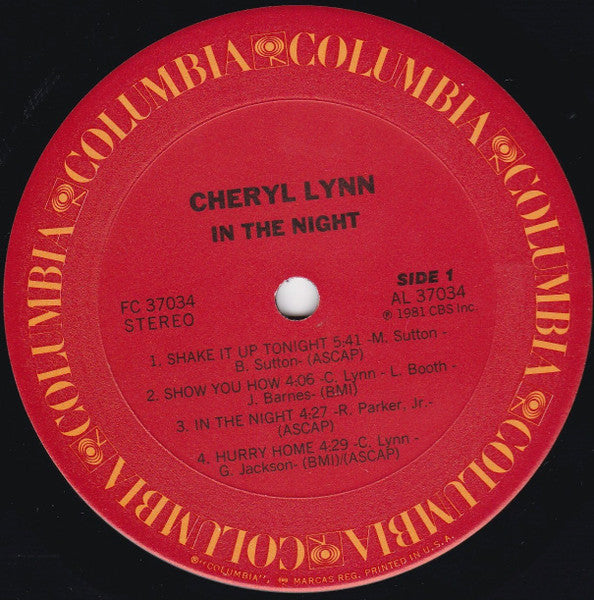 Cheryl Lynn : In The Night (LP, Album)