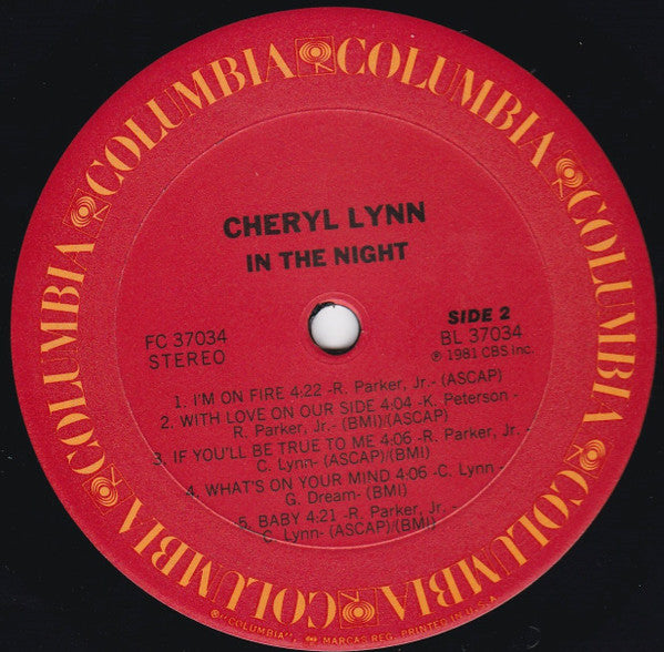 Cheryl Lynn : In The Night (LP, Album)