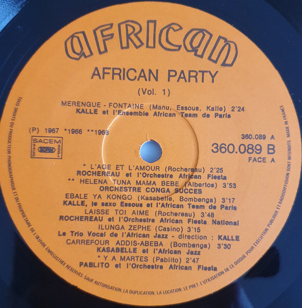 Various : African Party (Vol. 1) (LP, Comp, RE)