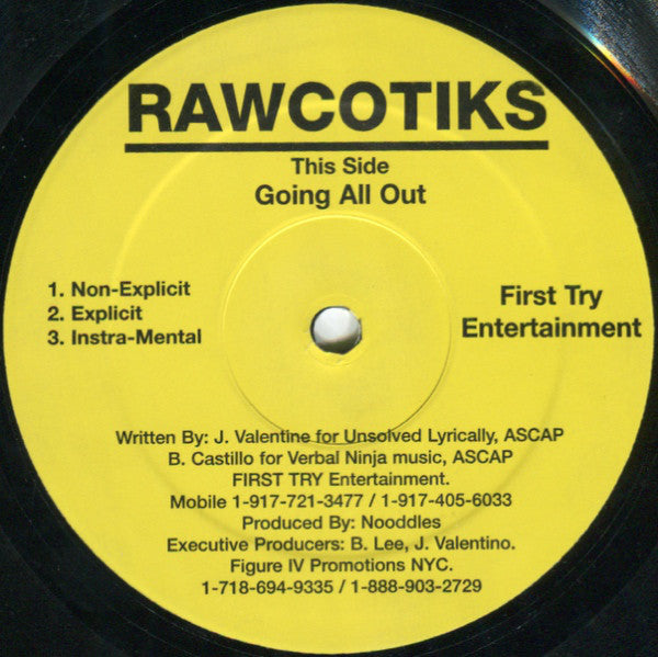 Rawcotiks : Going All Out (12")