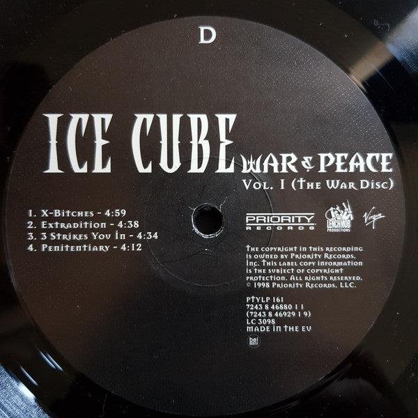 Ice Cube : War & Peace Vol. 1 (The War Disc) (2xLP, Album)