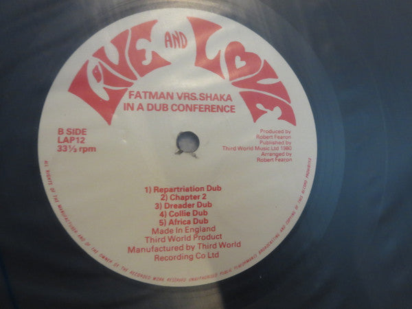 Fatman* Vrs. Shaka* : In A Dub Conference (LP, Album)