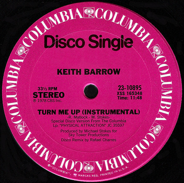 Keith Barrow : Turn Me Up (12", Single)